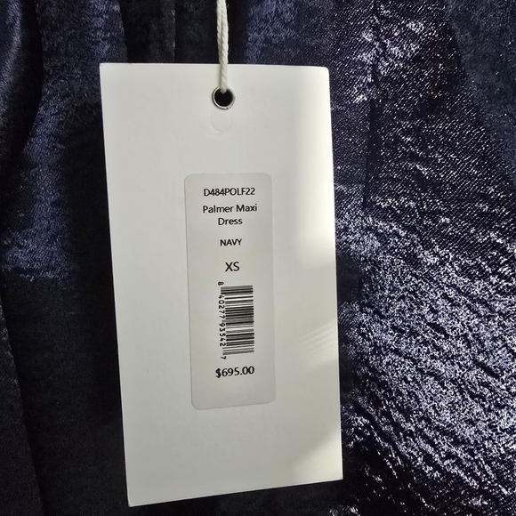 New Caroline Constas Palmer Off The Shoulder Navy Maxi Dress Evening Gown NWT XS - Picture 10 of 10